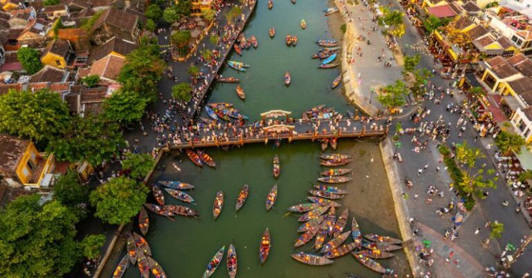 RC Boats - Hoi an, vietnam - aerial view of the city