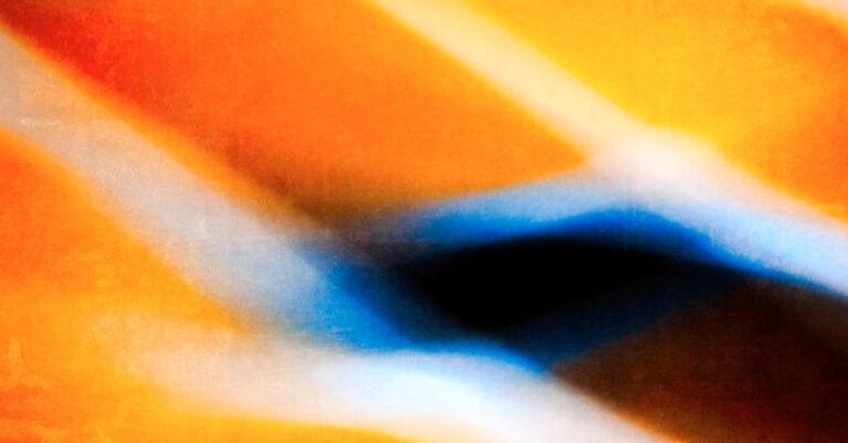 Erratic Movement - Abstract orange and blue abstract photo